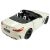 Pohľad zozadu z uhla na biele Rastar 1:14 mierka BMW Z4 Roadster diaľkovo ovládané auto