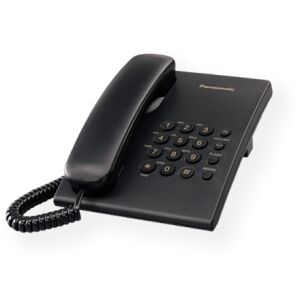 Telefon fix cu fir Panasonic KX-TS500FXB, negru - Telefoane de birou