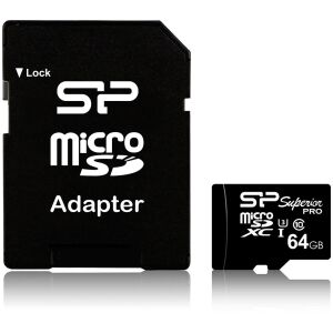 Karta pamięci Silicon Power microSDXC 64GB Superior Pro U3 + adapter 138720633 - Silicon Power