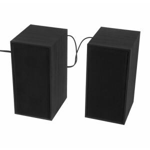 Głośniki Tellur Basic 2.0, 6 W, USB/jack, drewniana obudowa, regulacja głośności, czarne 138720702 - Artykuły techniczne i elektronika