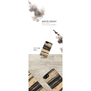 Carcasă MAN&WOOD pentru iPhone 7/8 alb abanos negru