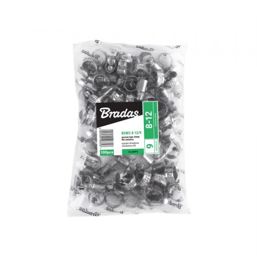 Неръждаема скоба за маркуч зебра BRADAS 12-22мм 138721063