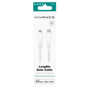 Kábel Vivanco USB-C - Lightning 0,5 m, biely (62227) 138721471 - Lightning káble