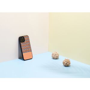 Puzdro MAN&WOOD pre iPhone 12 Pro Max hnedý kockovaný čierny