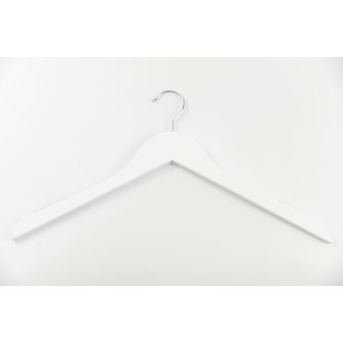 Закачалки за дрехи 3 бр. Дървени 44,5 см бели 138721947