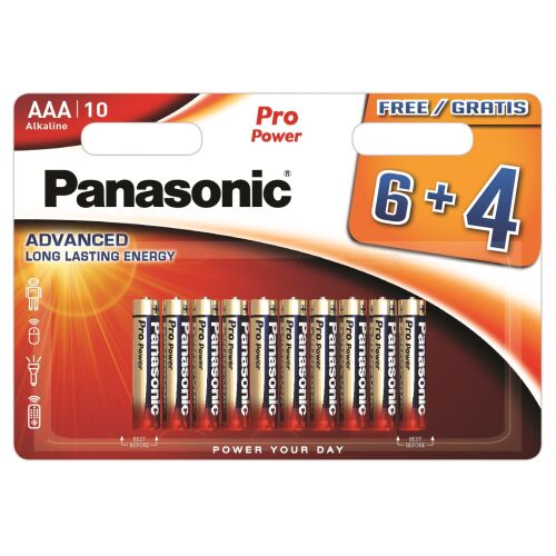 Panasonic Pro Power AAA Elem - 10 db (6+4 Ingyen), Alkáli
