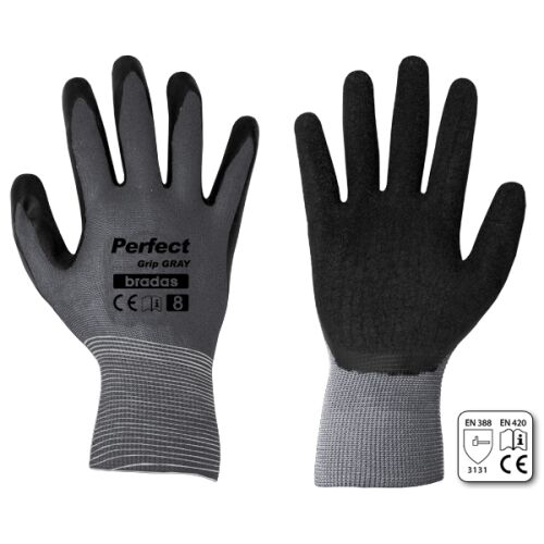 Handschuhe PERFECT GRIP GRAU Latex, Größe 9 138722405