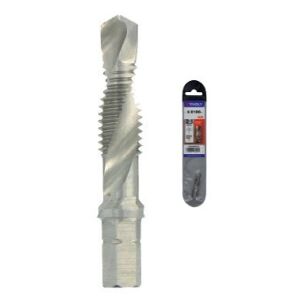 Kombinovaný závitový vrták M6x1.0, HSS, šesťhranná stopka 1/4"