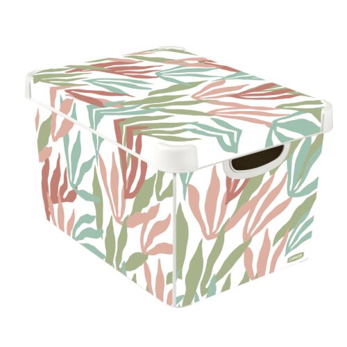 Cutie cu capac Deco Stockholm L 39.5x29.5x23.5cm Frunze Moderne 138723502