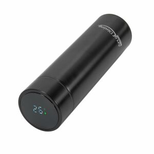 Termos ze stali nierdzewnej 450 ml, czarny wskaźnik temperatury LED 138723792 - Termos i uchwyt na napoje