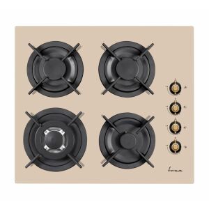 FRAM FBH-V4IWF-RGBG 4-Flammen Gaskochfeld, Beige - Kochplatten