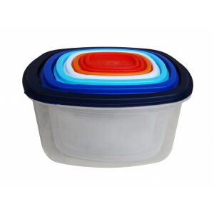 SET OD 7 KVADRATNIH PRIBORA ZA PRIBOR S POKLOPCIMA, PLASTIČNI 138724068 - Posuda za hranu