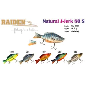 Vobler RAIDEN Natural J-Jeek 80 S 7G 397 138724094 - Varalica za ribolov