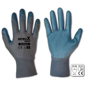 Ръкавици NITROX GRAY нитрилни, размер 9 138724265 - Защитно средство