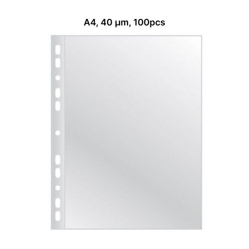 AD Class ПЕРФОРИРАН ДЖОБ Cristal Clear A4 40 микрона, калъф 100 бр. 138724393