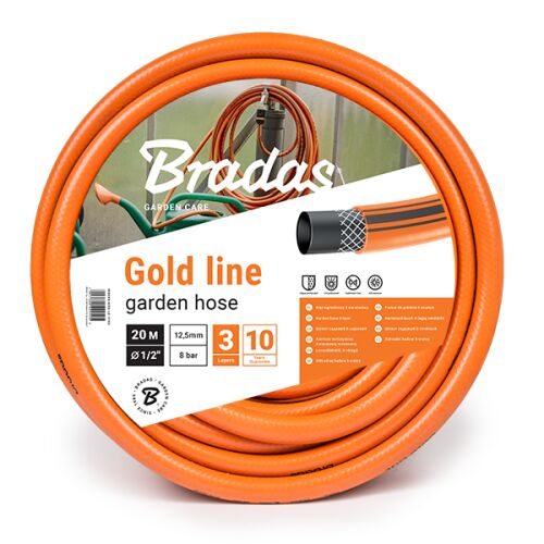 Градински маркуч Bradas Gold Line 1/2 инча 20m, оранжев
