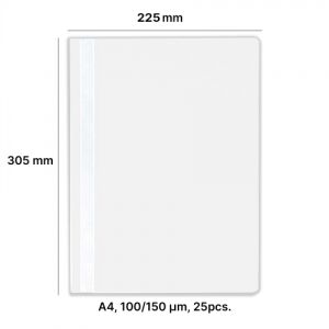 AD Osztályú Fehér Jelentéskészítő Mappa - A4, 100/150µm, 25db