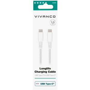 Vivanco Kabel USB-C - USB-C LongLife Charging 1,5m, weiß (62398) 138724979 - Vivanco