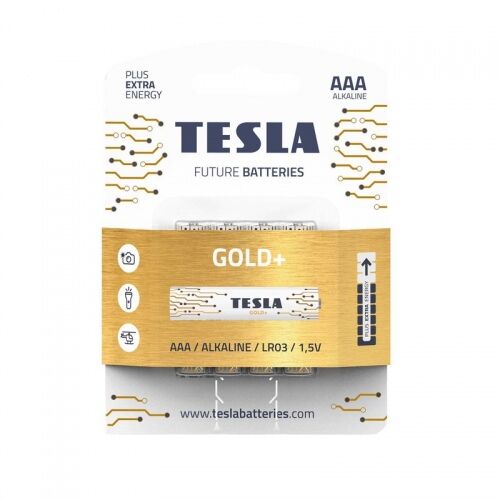 Batterien Tesla AAA Gold+ Alkaline LR03 1250 mAh (4 Stück) (12030420) 138725491