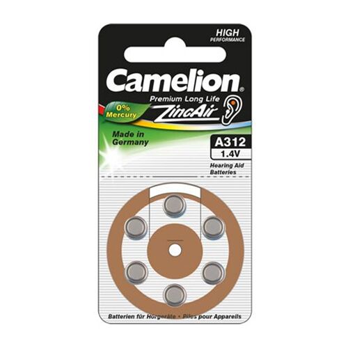 Elemente, A312/DA312/ZL312, 1,4 V, CAMELION, 6 Stück. 138725604