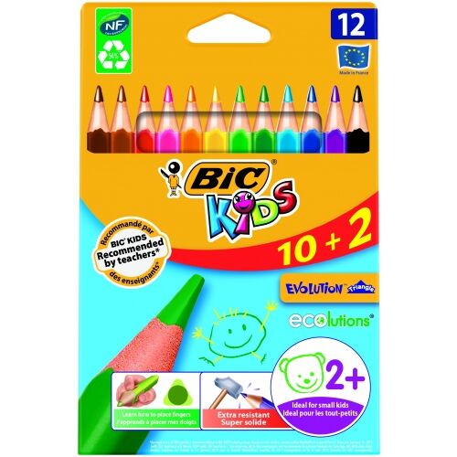 Farebné ceruzky BIC EVOLUTION TRIANGLE 12 farieb 8871462