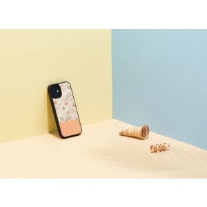 MAN&WOOD iPhone 12 mini tok - Rózsaszín virágmintás 138725947 - Man&Wood