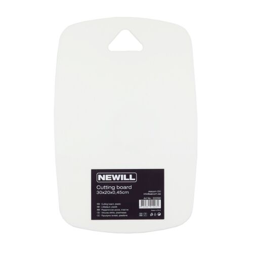 Tocător din plastic 30 x 20 x 0,45 cm alb