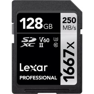 Card de memorie Lexar SDXC 128GB Professional 1667x UHS-II U3 V60 138726341 - Lexar Carduri memorie