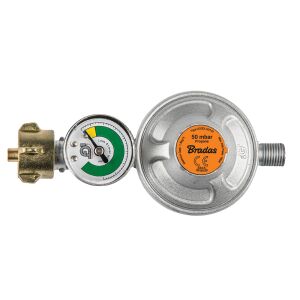Regulator plina propan butan 50mbar, 1,5kg/h s ventilom za nuždu i manometrom, 138726757 - Regulator tlaka plina