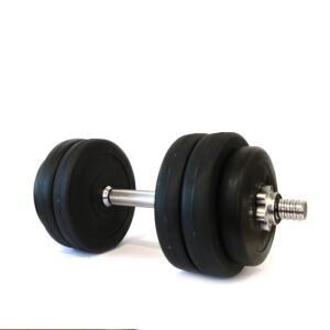 Utezi Tomaz Sport Start 15 kg s čeličnom šipkom - Trening kod kuće