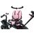 Lean Toys PRO600 rosa Dreirad drehbarer Sitz