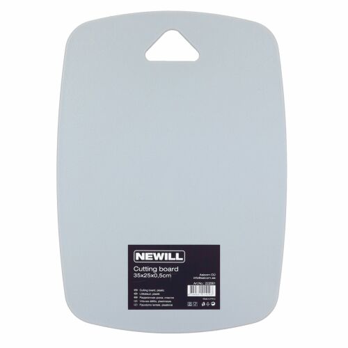 Deska do krojenia plastikowa 35 x 25 x 0,5 cm jasnoszara 138727252