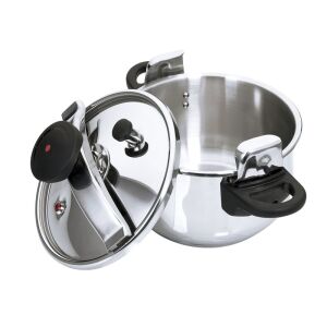 Jata kukta fedővel, rozsdamentes acél edény - Főzőedény & Sütőedény