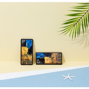 iKins Samsung Galaxy Note 20 Fekete Műanyag Tok - Kávézó terasz éjjel 138727548 - IKins