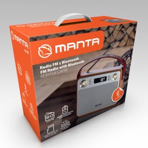 Manta RDI915X Capri Retro FM Rádió Bluetooth hangszóró 138727748 - Rádió