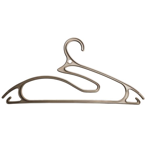 Vješalice za odjeću 5 kom. plastične 5u1 kolekcija 42 cm svijetlo sive 138728356