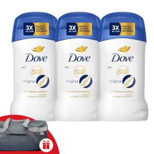 Dove Advanced Care Original Антиперспирант стик 3x50ml + Спортна чанта Dove подарък - Dove