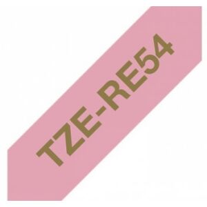 Brother TZE-RE54 24 mm zlatý na ružovom saténe (4 m) 138728386 - Kancelárska technika