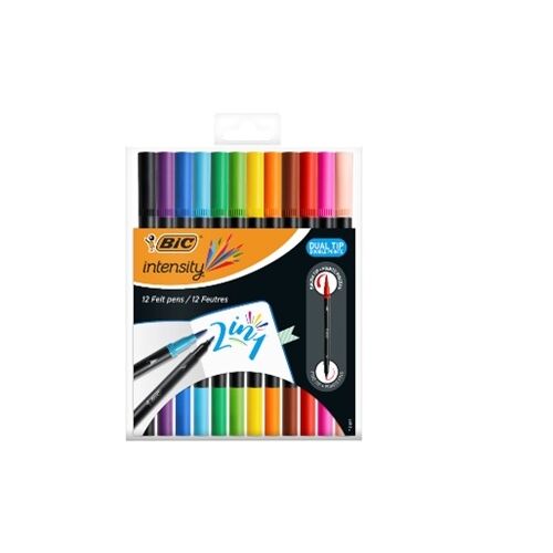BIC Intensity flomasteri s dvostrukim vrhom 2 u 1, 12 boja 138728523