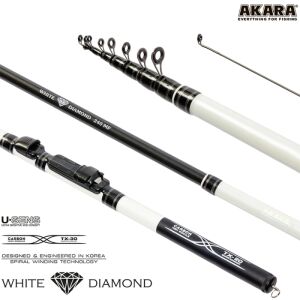 Teleskopický spinning AKARA White Diamond MF TX-30 240 cm 138728677 - Teleskopické prúty