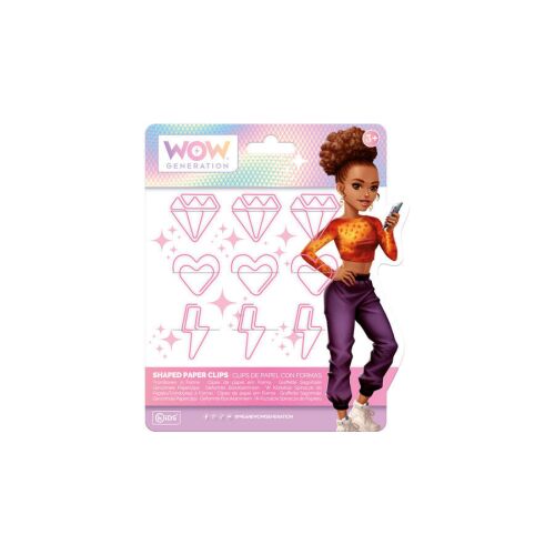 WOW Generation Megan Rózsaszín Gémkapocs Szett - Gyémánt, Szív és Villám Formák 138875448