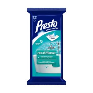 Presto Fürdőszobai Nedves Törlőkendő - 72 db 138733626 - Presto