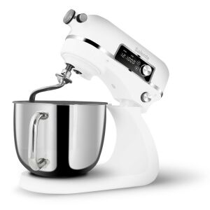 Mixer vertical Salente DigiChef+ cu bol din oțel inoxidabil, alb - Roboți de bucătărie
