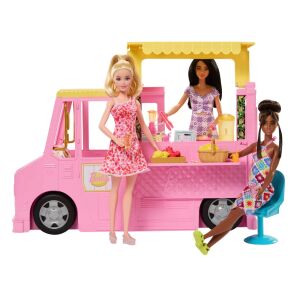 Barbie Limonádés Teherautó Játékszett - 25 darabos, Kültéri Étkezővel