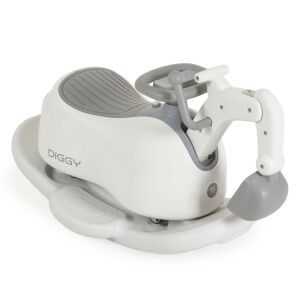 Moni Diggy 4 az 1-ben Multifunkciós Ráülős Játék, Hintázó Mód, Fehér és Szürke - Moni