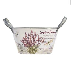 Levendula mintás fém tároló