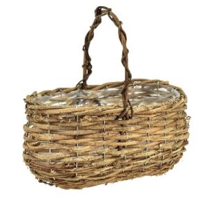 Hosszúkás rattan kosár