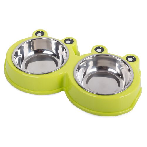 Двойна котешка метална купа 0.3л Х 2 138740716