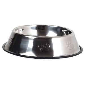 Rozsdamentes acél etetőtál kutyáknak, macskáknak - 1.3L, csúszásmentes