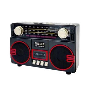 Vedere unghiulară a radioului retro portabil Bluetooth MEIER MD-1305BT - Radiouri